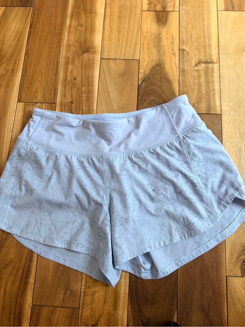 lululemon athletica Light Blue Athletic Shorts with Flounce Waist